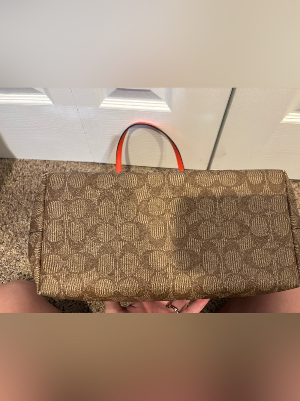 Coach Brown Signature Tote with Wallet - Picture 4 of 13